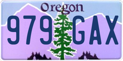 OR license plate 979GAX