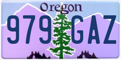 OR license plate 979GAZ