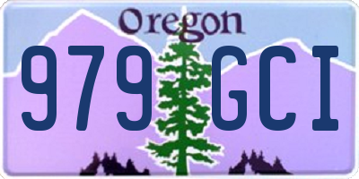 OR license plate 979GCI