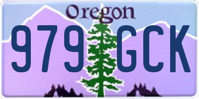 OR license plate 979GCK