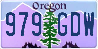 OR license plate 979GDW