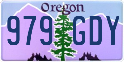 OR license plate 979GDY