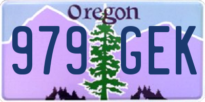 OR license plate 979GEK