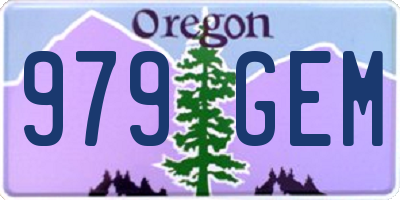 OR license plate 979GEM