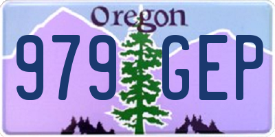 OR license plate 979GEP