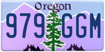 OR license plate 979GGM