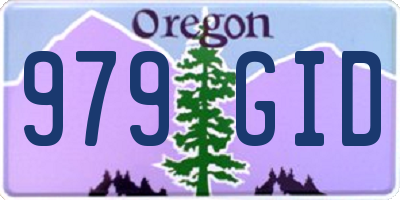 OR license plate 979GID