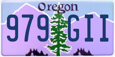OR license plate 979GII