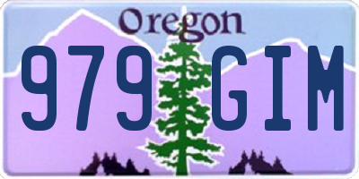 OR license plate 979GIM