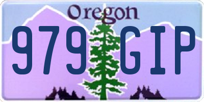 OR license plate 979GIP