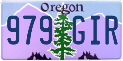 OR license plate 979GIR