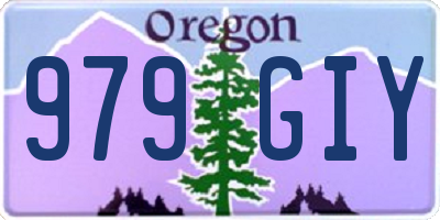 OR license plate 979GIY