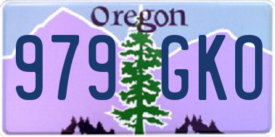 OR license plate 979GKO