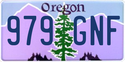 OR license plate 979GNF