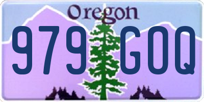 OR license plate 979GOQ