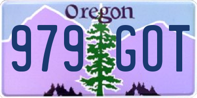 OR license plate 979GOT