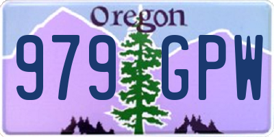 OR license plate 979GPW