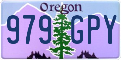 OR license plate 979GPY