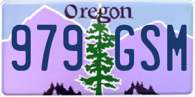 OR license plate 979GSM