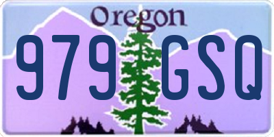 OR license plate 979GSQ