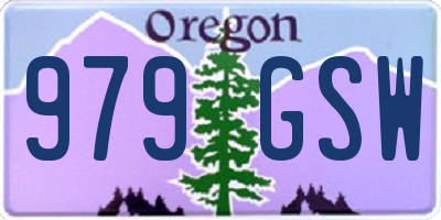 OR license plate 979GSW
