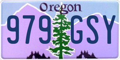 OR license plate 979GSY