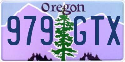 OR license plate 979GTX