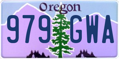 OR license plate 979GWA