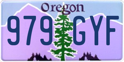 OR license plate 979GYF
