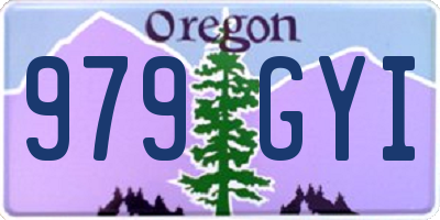 OR license plate 979GYI