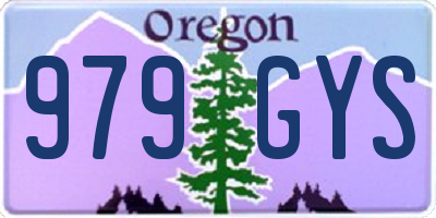 OR license plate 979GYS