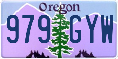 OR license plate 979GYW