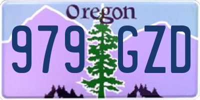 OR license plate 979GZD