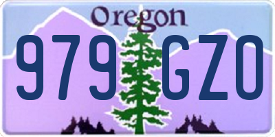 OR license plate 979GZO