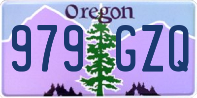 OR license plate 979GZQ