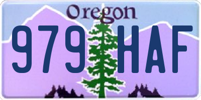 OR license plate 979HAF