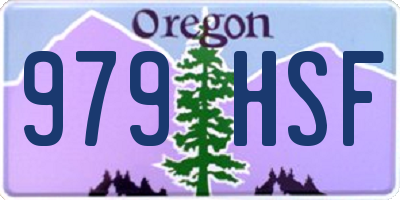 OR license plate 979HSF