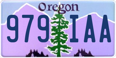 OR license plate 979IAA