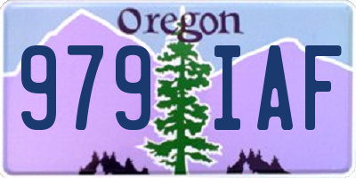 OR license plate 979IAF