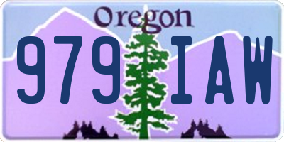 OR license plate 979IAW