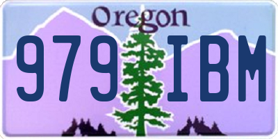 OR license plate 979IBM