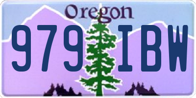 OR license plate 979IBW