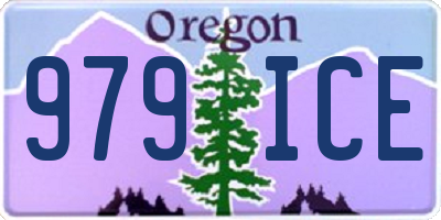 OR license plate 979ICE