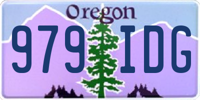OR license plate 979IDG