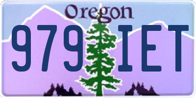 OR license plate 979IET