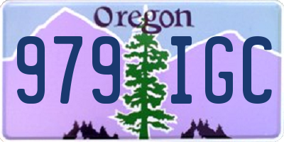 OR license plate 979IGC