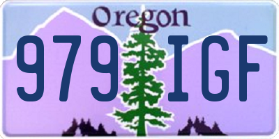 OR license plate 979IGF