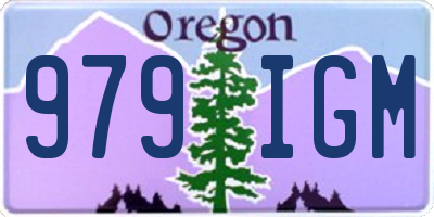 OR license plate 979IGM