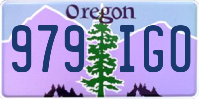 OR license plate 979IGO