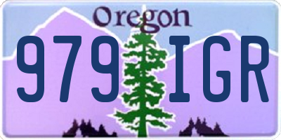 OR license plate 979IGR